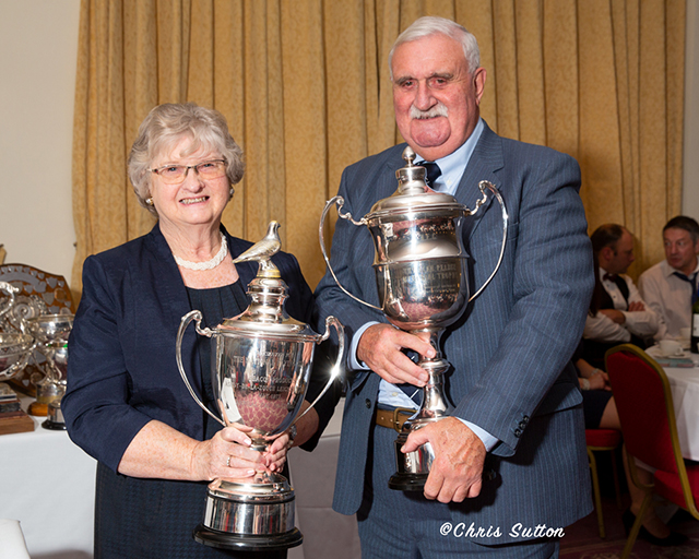 Graham Kirkham wins the Beacon Trophy for the first bird in Leicestershire Nottinghamshire or Lincolnshire Pau 2020 The Alan Pearce Memorial Trophy for 1st Sect H 2020 1st Sect H Pau